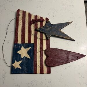 Rustic Red Heart Wall Hanging